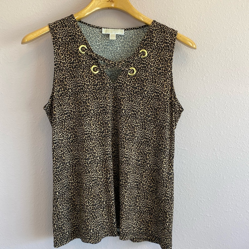 Michael Kors animal print sleeveless top